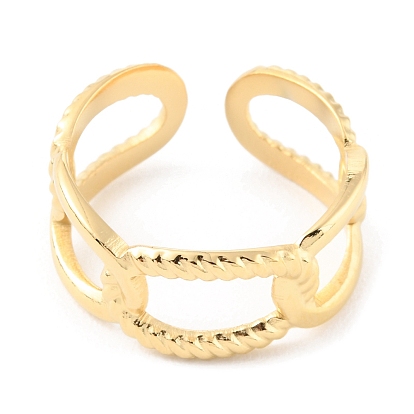 304 anillos de puño abiertos ovalados huecos de acero inoxidable