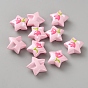 Непрозрачные акриловые эмалированные бусины, бусины ручной работы, звезды с цветком