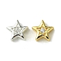 Латунные микро проложить кубического циркония бусы, без кадмия, без никеля и без свинца, звезда