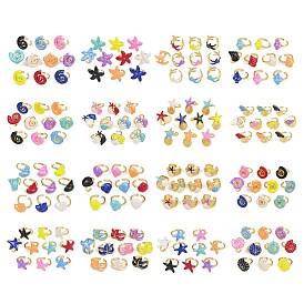 Латунные эмалевые регулируемые манжеты для женщин, реальный 18 k позолоченный, без кадмия, без никеля и без свинца, разноцветные