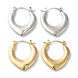 304 Stainless Steel Hoop Earrings for Women, Taerdrop