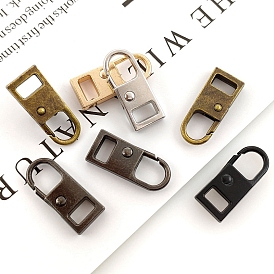 Alloy Detachable Zipper Slider Pull Tab, for Luggage Clothing Jackets Backpacks