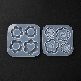 Flower Shaker Mold, DIY Quicksand Jewelry Silicone Molds, Resin Casting Molds, For UV Resin, Epoxy Resin Jewelry Making