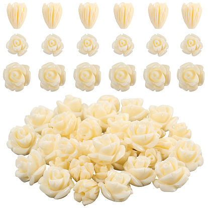 60 шт. 3 стили крашеные синтетические коралловые резные бусины, для изготовления ювелирных изделий DIY, Жасмин