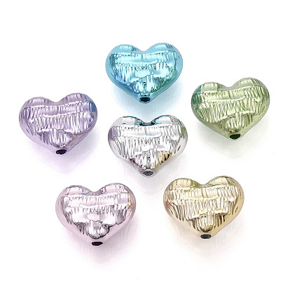 Текстурированное покрытие, непрозрачные акриловые бусины, сердце