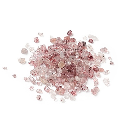 Natural Strawberry Quartz Chips Beads, No Hole