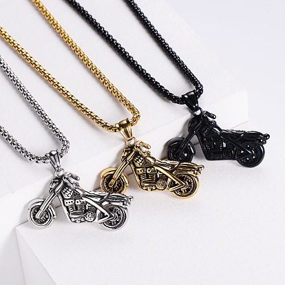 Ретро-мода 304 подвеска из нержавеющей стали для мотоцикла, панк-хип-хоп, уличная клубная бижутерия