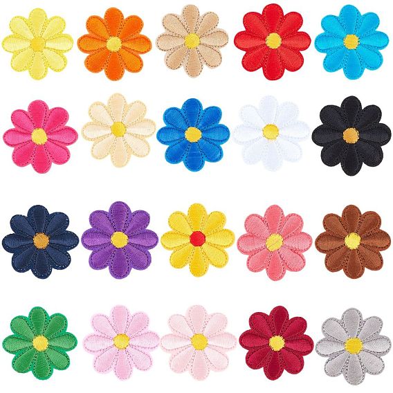 Computerized Embroidery Cloth Iron on/Sew on Patches, Costume Accessories, Appliques, Sunflower