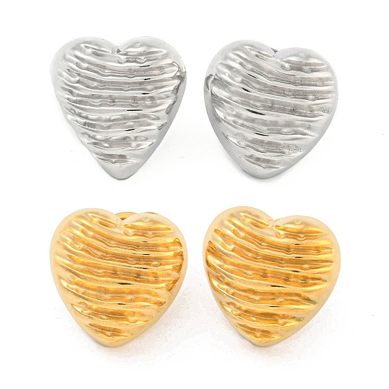 Сердце 304 из нержавеющей стали уха шпильки, серьги-гвоздики для женщин