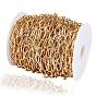 Aluminium Paperclip Chains, Flat Oval, Drawn Elongated Cable Chains, for DIY Jewelry Making, Unwelded, with Spools