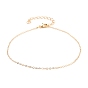 Brass Cable Chains Anklets, with Lobster Claw Clasps
