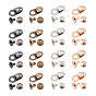 Alloy Boot Lace Hooks, for Climbing and Outdoor Shoes, with Rivets, Oval