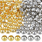 200Pcs 2 Colors Brass Beads, Rondelle