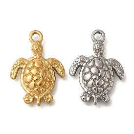 Ion Plating(IP) 304 Stainless Steel Pendants, Tortoises Charm