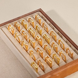 Регулируемые открытые манжеты из сплава, реальный 18 k позолоченный