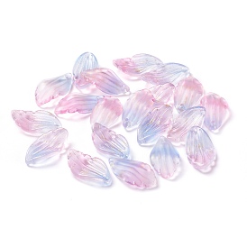 Матовые стеклянные подвески, золотой фольгой, Petaline