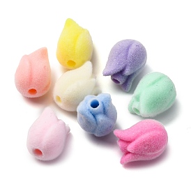 Бусины из флокированной смолы, тюльпан