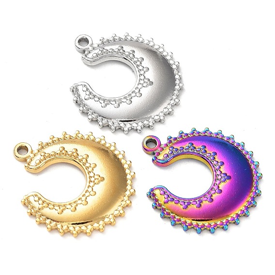 Ионное покрытие (ip) 304 подвески из нержавеющей стали, двойной рог / подвеска в виде полумесяца