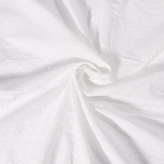 Floral Embroidered Cotton Fabric, Clothing Accessories
