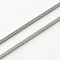 304 Stainless Steel Necklaces, Wheat Chain Necklace for Men, with Lobster Claw Clasps, 19.6 inch(50cm), 1.5mm