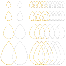 160шт. 8 стили латунные соединительные кольца, слеза