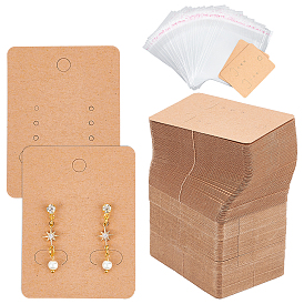 Display Card Sets, with Paper Earring Display Card and OPP Cellophane Bags, Rectangle