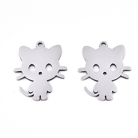 Pendentifs en acier inoxydable, Coupe au laser, cat