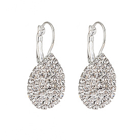 Waterdrop Ear Clip Earrings with Claw Chain Jewelry - Low Price E601.