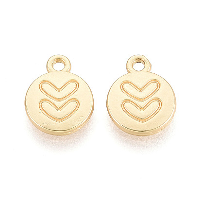 Талисман из сплава, плоские круглые и сердце, без кадмия и без свинца