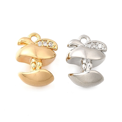 Латунные микро проложить кубического циркония прелести, без кадмия, без никеля и без свинца, огрызок яблока