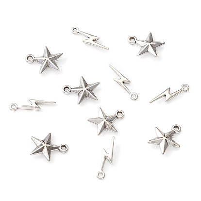 Сплавочные подвески тибетского стиля, звезда и молния