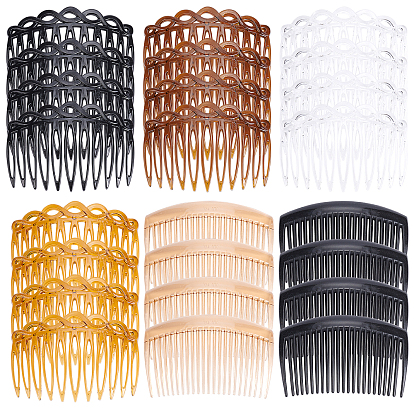 20Pcs 5 Styles Hair Accessories Plastic Hair Comb Findings