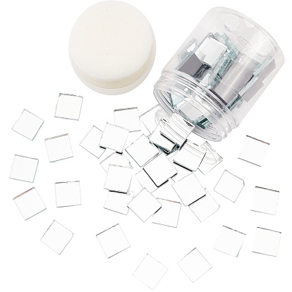 Зеркальная стеклянная мозаика, для украшения дома поделки изготовление ювелирных изделий, квадратный