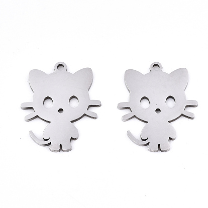 Pendentifs en acier inoxydable, Coupe au laser, cat