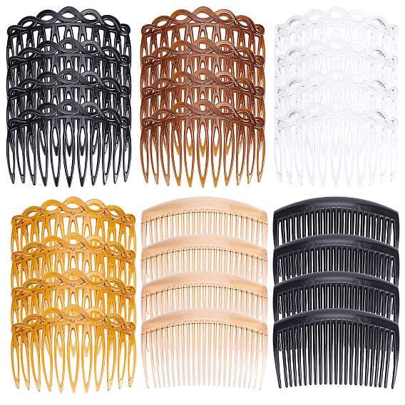 20 piezas 5 estilos accesorios para el cabello accesorios de plástico para peinetas