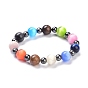 Cat Eye Beads Stretch Bracelets, with Synthetic Non-magnetic Hematite