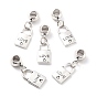 Alloy European Dangle Charms, Large Hole Beads, Lock with Word Love