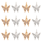 Long-Lasting Plated Brass Micro Pave Cubic Zirconia Charms, Butterfly