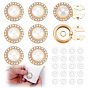 8 шт. плоские круглые запонки из сплава смолы, пряжки для шалей и накидок, для аксессуаров для одежды, со стразами, с 20 пластиковыми кнопками шт.