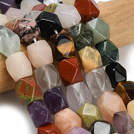 Природных драгоценных камней смешанного бисер нитей, граненые, ромб, смешанные окрашенные и неокрашенные