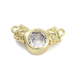 Латунные микропаве прозрачные кубические циркониевые подвески, долговечный, без свинца и без кадмия, плоская круглая геометрическая трубка