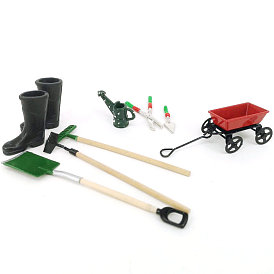 Mini Farm Tools Garden Set, Dollhouse Accessories