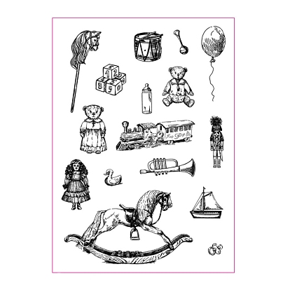 Clear TPR Stamps, for DIY Scrapbooking, Photo Album Decorative, Cards Making, Toy Theme