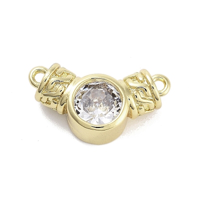 Латунные микропаве прозрачные кубические циркониевые подвески, долговечный, без свинца и без кадмия, плоская круглая геометрическая трубка