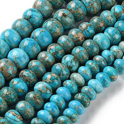 Натуральные имперские нитки из бисера яшмы, окрашенные, рондель