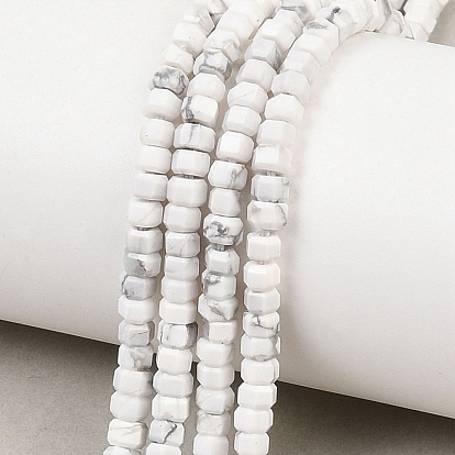 Природные Говлит бисер нитей, граненые, шестиугольник