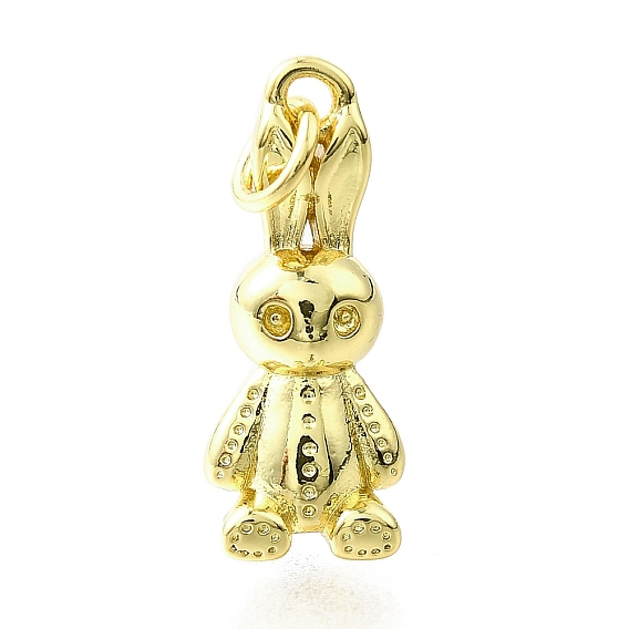 Латунные подвески, кролик, долговечный, с целью перехода в кольце, без свинца и без кадмия, стойки покрытие