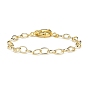 Brass Cable Chains Bracelet for Men Women, Spring Ring Clasps Bracelet, Long-lasting Plated