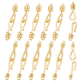 12 шт. 2 стили латунные застежки с крючками и S-образными крючками