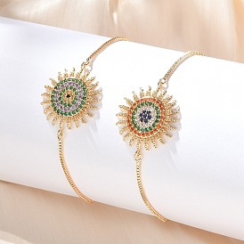 Браслеты-слайдеры из бронзы с микропаве из кубического циркония, без кадмия и без свинца, долговечный